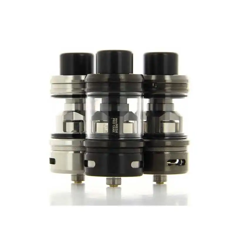 Wotofo nexMesh Pro 4,5ml / 6ml Verdampfer Tank - vers. FarbenLieferumfang1 x Wotofo nexMesh Pro Verdampfer1 x H15 Mesh &amp; Parallel Coil 0,15 Ohm1 x H12 Clapton Mesh Coil 0,2 Ohm1 x Ersatzglas (Bubbleglas)1 x Zubehör1 x BenutzerhandbuchDas NexMesh Pro ist Wotofos neuester Subohm-Verdampfer. Mit seinem Durchmesser von 24 mm ist er mit der überwiegenden Mehrheit von Akkuträger kompatibel.Sie verfügt über einen Tank von 4,5 ml und einen Zwiebeltank von 6 ml Füllinhalt, der von oben befüllt wird, um seine Kapazität an die jeweiligen Bedürfnisse anzupassen.Es arbeitet mit NexMesh Pro 0,2 Ohm oder 0,15 Ohm Widerständen. Es kann auch durch Installation eines RBA-Sockels in ein Selbstwickeler umgebaut werden. Integriert ist auch ein einstellbare Airflow9876Wotofo 25,20 CHFsmoke-shop.ch25,20 CHF