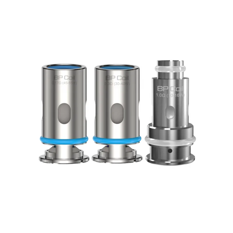 5x BP Coil von Aspire Verschiedene Ohm Verdampferköpfe (BP80/Huracane)Lieferumfang:5x&nbsp;Coil BP-CoilDie passenden Coils zum BP80 Kit von Aspire sind in drei Varianten erhältlich. Ein 0.17&nbsp;Ohm&nbsp;Mesh Coil für eine Leistung von 45 bis 55&nbsp;Watt&nbsp;und ein sehr direktes Zugverhalten. Der 0.3 Ohm Mesh Coil für 30 bis 40 Watt und ebenfalls ein direktes Zugverhalten. Sowie ein 0.6 Ohm Coil für 15 bis 15 Watt und ein eher restriktives Zugverhalten.Alle Coils versprechen besten Geschmack und eine lange&nbsp;Haltbarkeit. Gewechselt werden die Coils dabei bequem von unten durch herausziehen.9904Aspire12,90&nbsp;CHFsmoke-shop.ch12,90&nbsp;CHF