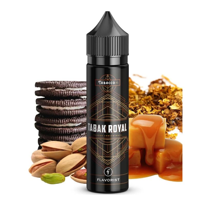 10 ml Tabak Royal Classic - Shake & Vape Aroma von Flavorist (longfill)Shake'n Vape von Flavorist - die einfachste Art des Selbstmischens!10 ml Tabak Royal Shake &amp; Vape Aroma von Flavorist (longfill)Es werden keine Spritzen, Flaschen, Messbecher oder sonstiges Zubehör benötigt.Einfach die Flasche öffnen, Die Lieblingsbase bis zum Rand des Labels einfüllen, gut schütteln und leckeres Liquid dampfen!Geschmack:Tabak Royal ist ein königliches Tabakaroma modern aufgemischt. Eine Vanillecreme im Biskuitmantel bildet eine abgerundete Basis, begleitet mit Pistazie und einer besonderen Karamellkopfnote.Liquid bis zum Rand mit Base auffüllen9955Flavorist Deutschland9,90 CHFsmoke-shop.ch9,90 CHF