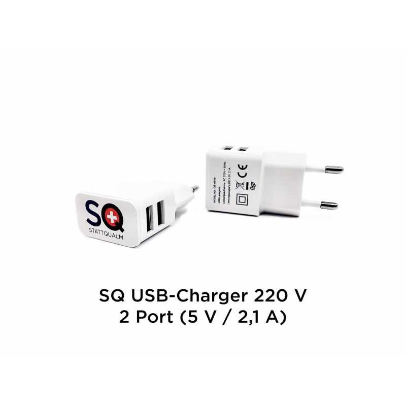 SQ Universal USB Lade-Stecker 220 V 2A Squape / Stattqualm