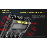 Nitecore UM4 - 4 Slot 2A - intelligentes USB LadegerätLieferumfang: 1x NiteCore UM4, 1x USB Kabel, Bedienungsanleitung in: Deutsch, Englisch, Spanisch, Französisch, Russisch, Italienisch und Rumänisch(USB Netzteil nicht im Lieferumfang)Der UM Serie mit LCD Anzeige ist ein neue auf Zukunft basierte Konzept Strategie von Nitecore.Nitecore verzichtete bei dem UM4 auf integriertes Netzteil und integrierte dem Ladegerät das *QC 2.0 (Quick Charge) am USB Eingang. Laden von Akkus bis eine Länge von 77mm z.B: Geschützte 20700/21700 Akkus, automatische Akku-Innenwiderstands Erkennung, Berechnung der geladenen Kapazität sowie Li-Ionen Akku Reaktivierung sind weitere sinnvolle Ergänzungen.4820Nitecore34,90 CHFsmoke-shop.ch34,90 CHF