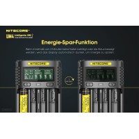 Nitecore UM4 - 4 Slot 2A - intelligentes USB LadegerätLieferumfang: 1x NiteCore UM4, 1x USB Kabel, Bedienungsanleitung in: Deutsch, Englisch, Spanisch, Französisch, Russisch, Italienisch und Rumänisch(USB Netzteil nicht im Lieferumfang)Der UM Serie mit LCD Anzeige ist ein neue auf Zukunft basierte Konzept Strategie von Nitecore.Nitecore verzichtete bei dem UM4 auf integriertes Netzteil und integrierte dem Ladegerät das *QC 2.0 (Quick Charge) am USB Eingang. Laden von Akkus bis eine Länge von 77mm z.B: Geschützte 20700/21700 Akkus, automatische Akku-Innenwiderstands Erkennung, Berechnung der geladenen Kapazität sowie Li-Ionen Akku Reaktivierung sind weitere sinnvolle Ergänzungen.4820Nitecore34,90 CHFsmoke-shop.ch34,90 CHF