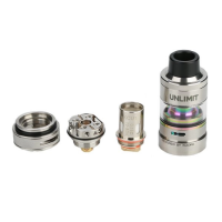 Kizoku Unlimit DL RTA 2in1 (Selbstwickel oder Coilverdampfer) - SilberKizoku Unlimit DL RTA (Selbstwickel oder Coilverdampfer)Mit dem Unlimit DL RTA bringt Kizoku einen Hybrid-Verdampfer auf den Markt, der aufgrund seines modularen Aufbaus sowohl als Selbstwickel-Tankverdampfer oder auch als Subohm Fertigkopf-Verdampfer genutzt werden kann.Lieferumfang1x Unlimit RTA Clearomizer2x PreWicked Coil1x Watte Threads1x Airflow Reducer1x Top Fill Extender1x Ersatz-Glastank (2 ml)1x Schraubendreher1x Ersatzteil-Set1x Bedienungsanleitung10018Kizoku28,80 CHFsmoke-shop.ch28,80 CHF