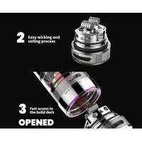 Kizoku Unlimit DL RTA 2in1 (Selbstwickel oder Coilverdampfer) - SilberKizoku Unlimit DL RTA (Selbstwickel oder Coilverdampfer)Mit dem Unlimit DL RTA bringt Kizoku einen Hybrid-Verdampfer auf den Markt, der aufgrund seines modularen Aufbaus sowohl als Selbstwickel-Tankverdampfer oder auch als Subohm Fertigkopf-Verdampfer genutzt werden kann.Lieferumfang1x Unlimit RTA Clearomizer2x PreWicked Coil1x Watte Threads1x Airflow Reducer1x Top Fill Extender1x Ersatz-Glastank (2 ml)1x Schraubendreher1x Ersatzteil-Set1x Bedienungsanleitung10018Kizoku28,80 CHFsmoke-shop.ch28,80 CHF