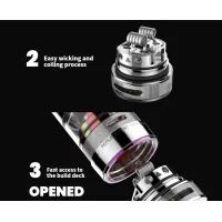 Kizoku Unlimit DL RTA 2in1 (Selbstwickel oder Coilverdampfer) - SilberKizoku Unlimit DL RTA (Selbstwickel oder Coilverdampfer)Mit dem Unlimit DL RTA bringt Kizoku einen Hybrid-Verdampfer auf den Markt, der aufgrund seines modularen Aufbaus sowohl als&nbsp;Selbstwickel-Tankverdampfer oder auch als Subohm Fertigkopf-Verdampfer genutzt werden kann.Lieferumfang1x Unlimit RTA Clearomizer2x PreWicked Coil1x Watte Threads1x Airflow Reducer1x Top Fill Extender1x Ersatz-Glastank (2 ml)1x Schraubendreher1x Ersatzteil-Set1x Bedienungsanleitung10018Kizoku25,20&nbsp;CHFsmoke-shop.ch25,20&nbsp;CHF