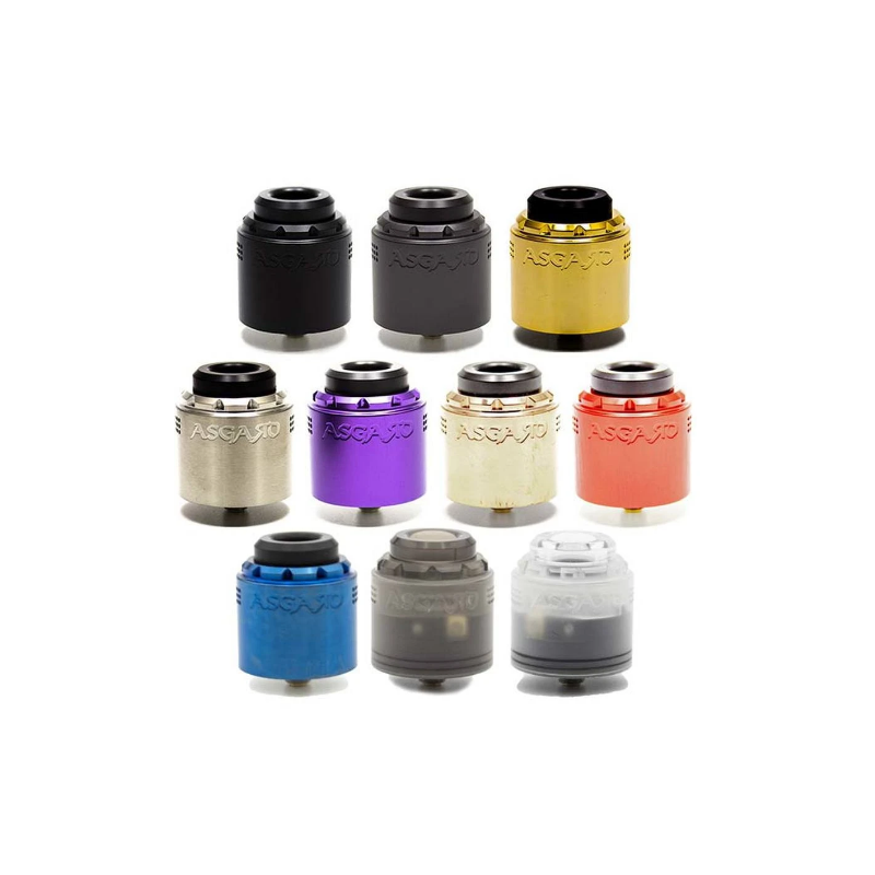 Vaperz Cloud Asgard 30 MM RDA - Neue Farben- SelbstwickelverdampferDie Asgard RDA von Vaperz Cloud ist eine halbsteherlose 30 mm RDA mit einem oberen Luftstrom und einer riesigen Saftwanne, die vier einzelne Pfostenlöcher für eine einfache Installation der Spule mit einem schnell lösbaren Quetschstift aufweist. Diese RDA verfügt über 54 Luftstromlöcher, die einen effizienten Luftstrom in das Kammersystem ermöglichen, wodurch der gesamte Geschmack aus dem Saft verdrängt wird und ein wirklich einzigartiges und hochwertiges Vaping-Erlebnis entsteht. 30 mm mit 33 mm Schönheitsring24k vergoldeter positiver Stift und PfostenSchnellverschlussstift mit Ersatzschrauben, die in das Deck eingesetzt sindHalbsäulenloses DeckVier 2,5 mm x 3 mm PfostenlöcherUltem-KühlkörperUltem-Luftstrom-DiffusorUltem-Kammer-ReduziererVerriegelung der oberen Kappe und des SchienensystemsTallboy-Tipp und Shorty-TippErsatzschrauben und O-Ringe8971Vaperz Cloud78,90 CHFsmoke-shop.ch78,90 CHF