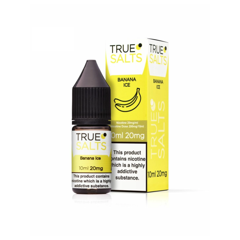 True Salts Banana Ice 10ml - 20 mg NikotinsalzLieferumfang: True Salts Banana Ice 10ml -10mg oder 20mg - Geschmack: Banana Ice E-Liquid von True Salts ist eine reife Banane mit einem fast karamellartigen Geschmack beim Einatmen, der durch subtile Menthol-Noten beim Ausatmen ergänzt wird, wodurch ein erfrischendes und verwöhnendes Vape entsteht.UK MadeProminent Flavours: Banana, Menthol10mlNic SaltPG/VG = 50/5010055True Salts by IVG UK4,00 CHFsmoke-shop.ch4,00 CHF