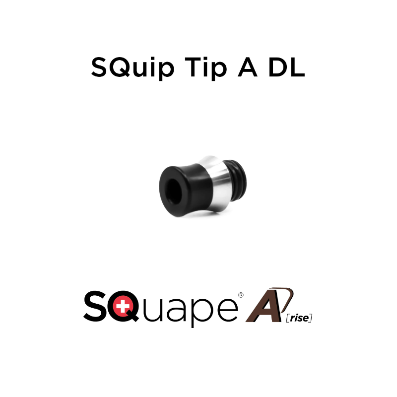 DL SQuip 510 Tip zum SQuape A(rise) von StattqualmDL SQuip Tip zum SQuape A(rise) von StattqualmMit dem DL SQuip Tip mit 510er Anschluss kann ein hervorragendes direktes Zugverhalten genossen werden. Es ist aus POM gefertigt und vermittelt ein sehr angenehmes Mundgefühl. Mit der Innenbohrung von 4.95 mm ist es wie gemacht für das DL Dampfen. Es hat dabei einen Durchmesser von 11.85 mm - 9.70 mm - 10.50 mm. Das SQuip Tip kommt mit zwei vormontierten O-Ringen.Bohrung: 11.85 mm - 9.70 mm - 10.50 mmMaterial: POMinkl. zwei O-Ringe montiert10087Stattqualm / Squape13,60 CHFsmoke-shop.ch13,60 CHF