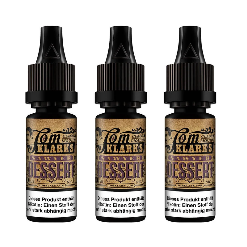 30ml Tom Klark`s Liquid DESSERT 3x10ml Schoko Cappucino - 0mgTom Klark`s Liquid DESSERT 3x10ml mit 0mg oder NikotinGeschmack: Eine Mischung aus Schokokuchen, Cappuccino, Tiramisu &amp; Eiscreme.Inhaltstoffe: Propylenglycol (PG) E1520 (Ph. Eur.), natürliche/naturidentische Aromastoffe, NikotinFlasche: 3x10ml PET Flasche mit Kindersicherungsverschluß Mischungsverhältnis: 70 VG / 30 PG 4532tom Klarks Liquid4,50 CHFsmoke-shop.ch4,50 CHF