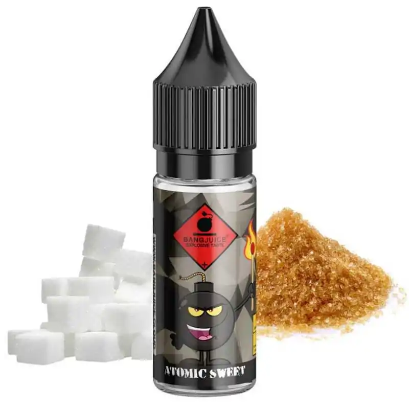 Atomic Sweet von Bang Juice Shake and Vape AdditiveLieferumfang: 15 ml Atomic Sweet von Bang Juice Shake and Vape Aroma- E-Liquid Zustatzstoff SweeterGeschmack:&nbsp;SweeterDiese Additive von BangJuice sind absolut der Knaller.&nbsp;Füge deinem Liquid 1-2 Tropfen Atomic Sweet&nbsp;hinzu&nbsp;und Voilá - süsser hat Dein Juice noch nie geschmecktHerstellungsland:&nbsp;DeutschlandZum beimischen in E-Liquids7765Bangjuice4,80&nbsp;CHFsmoke-shop.ch4,80&nbsp;CHF