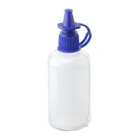 50 ml - PE Nadelflasche mit Verschlusskappe - Blau