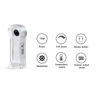Ultroner Alieno Mod - Sevo 70 Watt Box Mod - ClearLieferumfang:&nbsp;1 x Mod Alieno 70 Lite-Version1 x ManuelMerkmale:Chipsatz: SEVO-70Leistung: 1~70WSpulen-Impedanz: 0.1~3.0ohmBatterie: 1*18650 (Batterie separat erhältlich)Dual Power-Taste: Ergonomisches Design macht es bequemerErsatz-Batterieröhre (nicht enthalten)Mode und besondere Aussicht DesignPasst zu 24mm&nbsp;Verdampfer10188Ultroner22,80&nbsp;CHFsmoke-shop.ch22,80&nbsp;CHF
