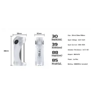 Ultroner Alieno Mod - Sevo 70 Watt Box Mod - ClearLieferumfang:&nbsp;1 x Mod Alieno 70 Lite-Version1 x ManuelMerkmale:Chipsatz: SEVO-70Leistung: 1~70WSpulen-Impedanz: 0.1~3.0ohmBatterie: 1*18650 (Batterie separat erhältlich)Dual Power-Taste: Ergonomisches Design macht es bequemerErsatz-Batterieröhre (nicht enthalten)Mode und besondere Aussicht DesignPasst zu 24mm&nbsp;Verdampfer10188Ultroner22,80&nbsp;CHFsmoke-shop.ch22,80&nbsp;CHF