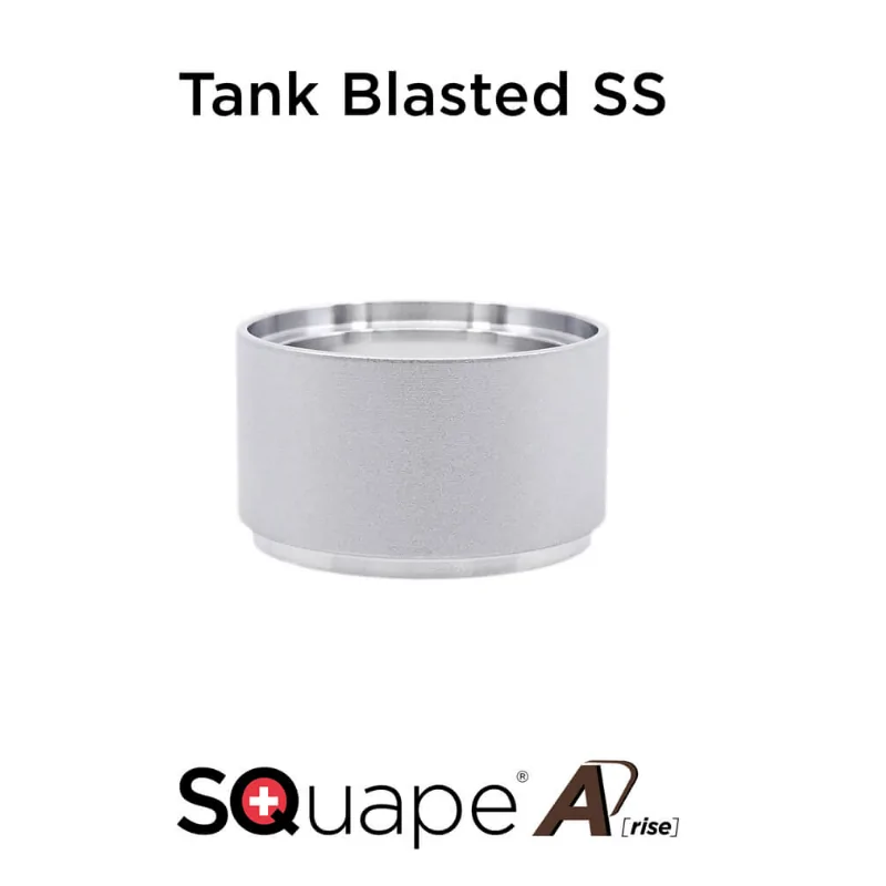 Tank Blasted Edelstahl SQuape A[rise]Lieferung: 1 x Tank Blasted Edelstahl SQuape A[rise]Der&nbsp;Tank Blasted Edelstahl&nbsp;ersetzt die PSU oder Quartzglas Tanksektion beim&nbsp;SQuape A[rise]. Die sichtbare Oberfläche dieses Tanks aus Edelstahl wurde mit&nbsp;Glasperlen&nbsp;gestrahlt&nbsp;und verleiht dem SQuape A[rise] einen neuen und edlen Look.&nbsp;Material: Edelstahl 316L, Glasperlen gestrahlt.Grösse: 4ml10196Stattqualm / Squape19,90&nbsp;CHFsmoke-shop.ch19,90&nbsp;CHF