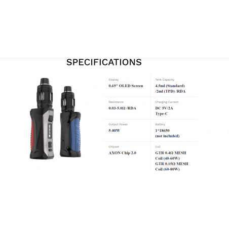 Forz TX80 VW Kit von Vaporesso Forz TX80 VW Kit von Vaporesso