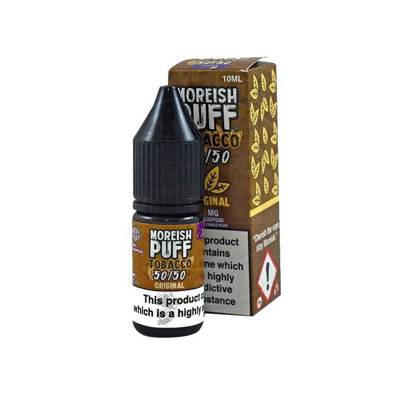 Moreish Puff Tobacco 50/50 Original 10ml - 18mg Moreish Puff Tobacco 50/50 Original 10ml - 18mg