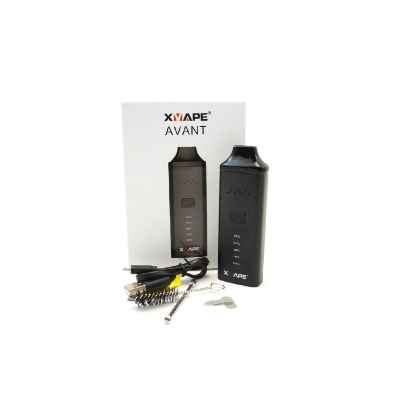 AVANT Vaporizer von Xvape - KaramikLieferumfangAvant Tragkraftspritze.Eine Reinigungsbürste.Ein rührendes Werkzeug.USB-Kabel.Eine 2-Jahres-Garantie.Merkmale5 voreingestellte Temperaturen: 180°C, 190°C, 200°C, 210°C, 220°C.Weiße Keramikkammer.Konduktive Heizung.Magnetisches Mundstück.Heißer Dampf.Eine Taste zur Steuerung von allem.Kann während des Ladens über USB verwendet werden.USB-Anschluss unter dem GerätKompakt und leicht: 10cm*1,6cm*3,3cm für 70 Gramm.Sanfte Inhalation, heißer Dampf, da Pflanzen direkt unter dem Mundstück.Satz von Gittern im Mundstück sehr leicht zu reinigen und zu entfernen und wieder einzusetzen.Luft und Dampf strömen völlig getrennt von der Elektronik.Automatische Abschaltung alle 3,30 Minuten.Wird nicht sehr heiß in der Hand.5 voreingestellte Temperaturen: 180°C, 190°C, 200°C, 210°C, 220°C.Keramische Kammer.Heizung durch Konduktion.Magnetisches Mundstück.Heißer Dampf.Eine Taste zur Steuerung von allem.Abmessungen: 0cm*1,6cm*3,3cm für 70 Gramm.Weiche Inhalation.Satz von Gittern.Automatische Abschaltung alle 3,30 Minuten.10614XVape Vaporizer119,90 CHFsmoke-shop.ch119,90 CHF