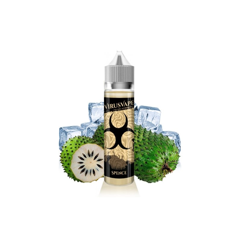 Spence 0mg 50ml - Virus Vape - ShortfillSpence 0mg 50ml - Virus Vape - ShortfillGeschmack:Diese einzigartige Mischung aus süßer und fruchtiger Soursop, gekrönt mit einer erfrischenden Schicht Eis, ist eine einzigartige Reise in die seltenen Aromen einiger exotischer Früchte!Marke Virus VapeLand FrankreichFruchtiger &amp; frischer GeschmackVerhältnis PG/VG 30/70Verpackung 60ml PE-Flasche mit kindersicherem VerschlussInhalt 50mlNikotin-Dosierung 0mg10684Virus Vape - Premium Liquids aus Frankreich18,90 CHFsmoke-shop.ch18,90 CHF