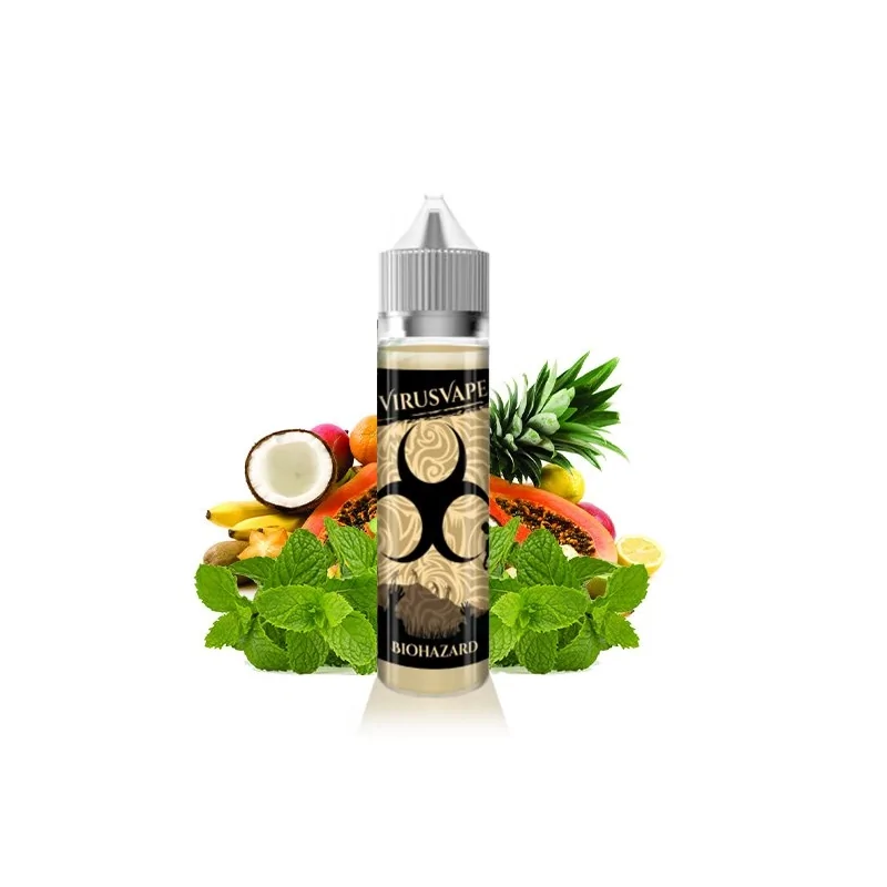 Biohazard 0mg 50ml - Virus Vape - ShortfillBiohazard 0mg 50ml - Virus Vape - ShortfillGeschmack: Biohazard ist eine Mischung aus exotischen Früchten mit einem Hauch von Minze, eine Mischung, die Fans von süßen Säften begeistern wird.Marke Virus VapeLand FrankreichFruchtiger &amp; frischer GeschmackVerhältnis PG/VG 30/70Verpackung 60ml PE-Flasche mit kindersicherem VerschlussInhalt 50mlNikotin-Dosierung 0mg10685Virus Vape - Premium Liquids aus Frankreich18,90 CHFsmoke-shop.ch18,90 CHF