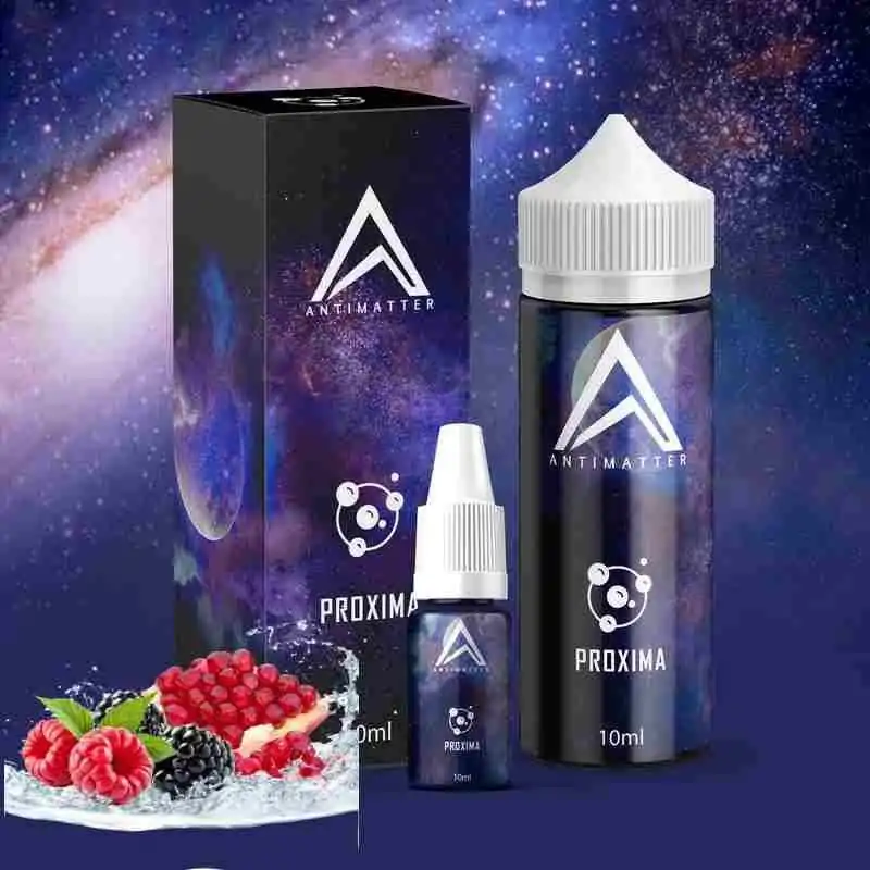 10ml Proxima - Antimatter Aroma + 120 ml LeerflascheLieferumfang: 1x&nbsp;10ml Proxima - Antimatter Aroma + 120 ml LeerflascheGeschmack: Beeren total abgespaced .Dosierung:&nbsp;10ml PET Flasche mit Kunststoff Schraubkappe + 120ml Chubby Gorilla FlascheINFORMATION:&nbsp;Damit das Aroma den vollen Geschmack entwickelt, benötigt es etwas Zeit. Am besten lassen Sie ihr gemischtes Liquid ca. 5 - 10 Tage reifen.&nbsp;6857Antimatter12,90&nbsp;CHFsmoke-shop.ch12,90&nbsp;CHF