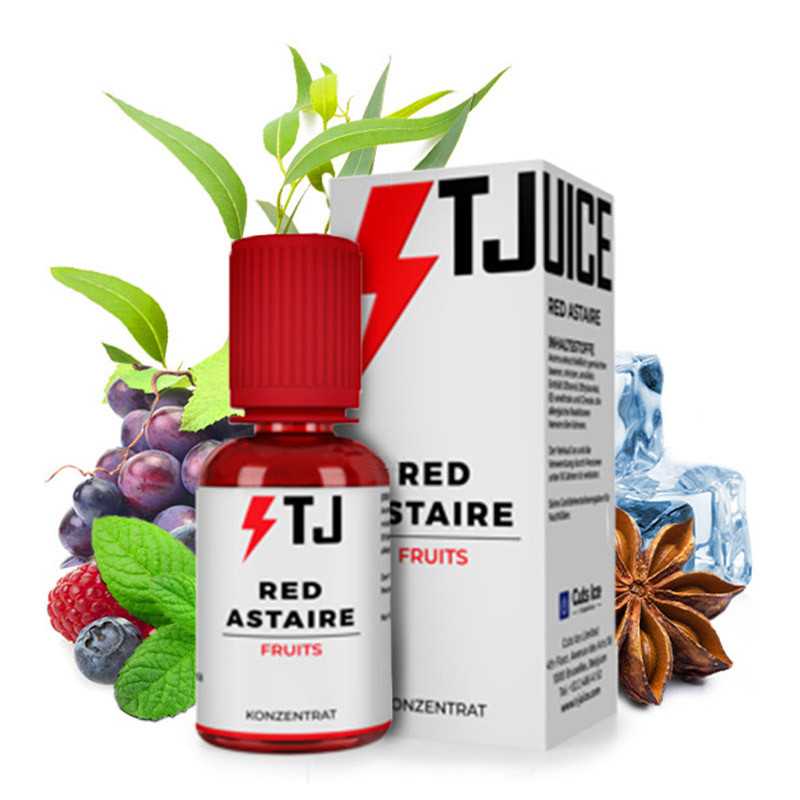 Red Astaire 10ml / 30ml Aroma - T-Juice GB (DIY) - AstaireLieferumfang: 1x 10 oder 30ml Red Astaire Geschmack: eine komplexe Fruchtmischung aus verschiedensten Zutaten, die zu einem harmonischen Ganzen zusammenschmelzen.Rote Beeren und schwarze Trauben in Verbindung mit Eukalyptus, Anis und Menthol lässt Ihre Geschmacksknospen noch lange nach dem Ausatmen eine "Party feiern".Aroma nicht Pur dampfen!Mischverhältnis: 10-15% empfohlene: Reifezeit: 1-2 Tage2300t-juice logo6,20 CHFsmoke-shop.ch6,20 CHF