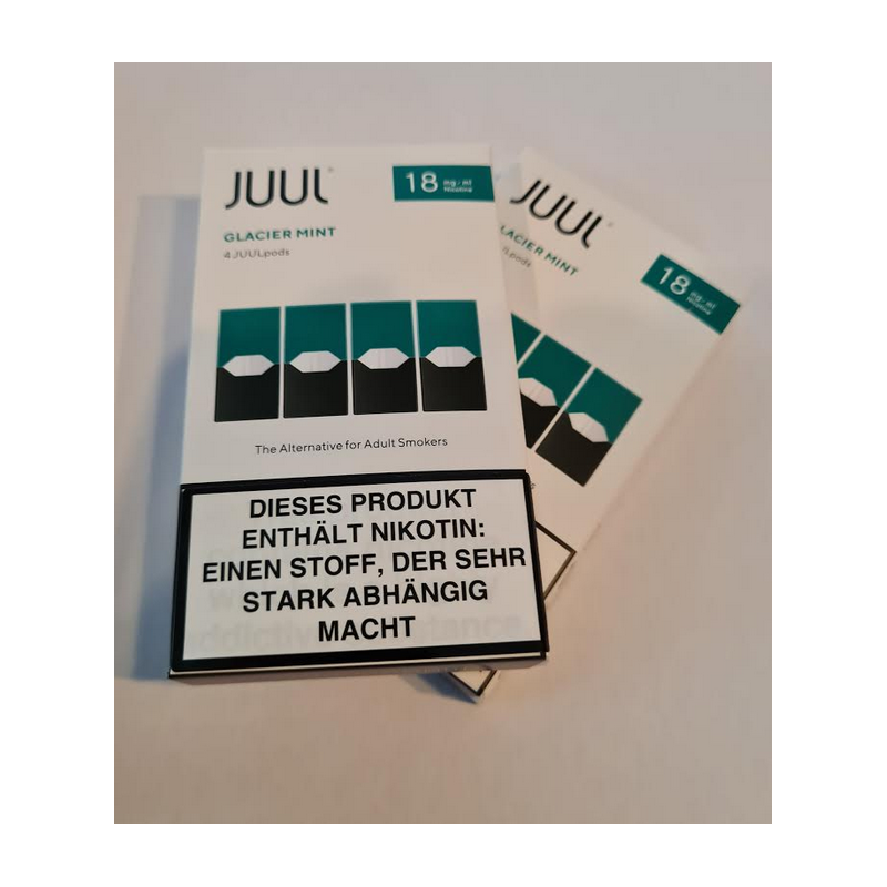 JUUL - Glacier Mint Pods - 4 Pods - 9 mgLieferumfang: JUUL - Glacier Mint Pods - 4 Pack TPD2 -Neue Technologie-TPD2 ready - Zum nachfüllen für die JuulGeschmack:  Eisgekühlte Minze Nikotin:  18mg (neue Technologie) 6661Juul12,90 CHFsmoke-shop.ch12,90 CHF