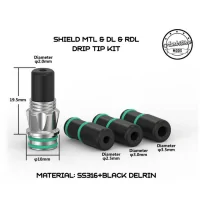 Ambition Mods - Shield Drip Tip Kit - 510 vers. FarbenAmbition Mods - Shield Drip Tip Kit - 510Das Shield Drip Tip Kit von Ambition Mods ist bei uns erhältlich in den Farben Delrin weiss und Delrin schwarz.SpezifikationenLänge: 19,5mm sichtbarMaterial: Edelstahl, DelrinAnschluss: 510erAussendurchmesser Delrin: 7,0mmInnendurchmesser: wahlweise 2,0mm, 2,5mm, 3,0mm oder 3,5mmLieferumfang:1x Ambition Mods Shield Drip Tip KitDas Shield Drip Tip Kit von Ambition Mods ist ein für MTL, RDL und DL-Dampfer geeignetes Drip Tip Kit. Das Set kommt mit vier verschiedenen Drip Tips, mit jeweils anderen Innendurchmesser. Das Shield Drip Tip Kit besteht aus einer SS316 Edelstahl Base in elegantem Design. Auf dir Base kann man die vier verschiedenen Mundstücke platzieren, hierzu hat man die Wahl zwischen einem Innendurchmesser von 2,0mm, 2,5mm, 3,0mm und 3,5mm.11179Ambition Mods10,40 CHFsmoke-shop.ch10,40 CHF