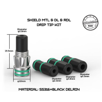 Ambition Mods - Shield Drip Tip Kit - 510 vers. FarbenAmbition Mods - Shield Drip Tip Kit - 510Das Shield Drip Tip Kit von Ambition Mods ist bei uns erhältlich in den Farben Delrin weiss und Delrin schwarz.SpezifikationenLänge: 19,5mm sichtbarMaterial: Edelstahl, DelrinAnschluss: 510erAussendurchmesser Delrin: 7,0mmInnendurchmesser: wahlweise 2,0mm, 2,5mm, 3,0mm oder 3,5mmLieferumfang:1x Ambition Mods Shield Drip Tip KitDas Shield Drip Tip Kit von Ambition Mods ist ein für MTL, RDL und DL-Dampfer geeignetes Drip Tip Kit. Das Set kommt mit vier verschiedenen Drip Tips, mit jeweils anderen Innendurchmesser. Das Shield Drip Tip Kit besteht aus einer SS316 Edelstahl Base in elegantem Design. Auf dir Base kann man die vier verschiedenen Mundstücke platzieren, hierzu hat man die Wahl zwischen einem Innendurchmesser von 2,0mm, 2,5mm, 3,0mm und 3,5mm.11179Ambition Mods18,90 CHFsmoke-shop.ch18,90 CHF