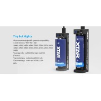 MC1 PLUS - XTAR - Ladegerät für Li-Ion, Ni-MH (18650-21700)MC1 PLUS - XTAR - Ladegerät für Li-Ion, Ni-MH (21700) USB-C ANT, der Batterieverlängerer!Wählt automatisch den am besten geeigneten Ladestrom (0,5A / 1A) für die Batterien, um eine möglichst lange Lebensdauer zu gewährleistenLCD-Display zeigt Ladestrom und detaillierten Ladestatus anKann eine VTC5 in 3 Stunden mit 1A vollständig aufladen, klein aber fein. Folgende Li-Ionen Akkutypen sind ladbar:10440 / 14500 / 14650 / 16340 / 17335 / 17500 / 17670 / 18350 / 18490 / 18500 / 18650 / 18700 / 20700 / 21700 / 22650Folgende Akkus können nur im Schacht 1 und Schacht 8 geladen werden: 25500 / 26650 / 267003.6V/3.7V Lithium-Ionen-Akkus.Auch für PCB geschützte 20700/21700 Akkus geeignet max. Länge 75,5 mm. Folgende Ni/MH Ni/CD Akkutypen sind ladbar:AAAA / AAA / AA / AFolgende Akkus können nur im Schacht 1 und Schacht 8 geladen werden:  SC / C / D.  Lieferumfang:MC1 PLUS - XTAR - Ladegerät für Li-Ion, Ni-MH (21700) USB-C  Sicherheitshinweise:1. Laden Sie nur die für das Gerät vorgesehene Akkus.2. Achten sie bitte immer auf die Eingestellte Ladespannung.3. Laden sie nur Akkus mit der geeigneter Ladespannung.(Explosion Gefahr)4. Gerät ist für den Hausgebrauch, halten sie Wasser und Feuchtigkeit fern!.5. Demontage und Modifikation sind streng verboten!6. Bitte vermeiden sie einen Kurzschluss.11219Xtar Charger9,90 CHFsmoke-shop.ch9,90 CHF