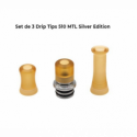 3 Drip Tips 510 MTL Silver Edition ver. Farben