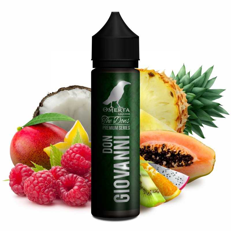 50 ml Don Giovanni - Shortfill - The Dons von Omerta Liquids50 ml Don Giovanni - Shortfill - The Dons von Omerta LiquidsDon Giovanni aus der Dons Serie ist die leckere Mischung aus tropischen Früchten wie Ananas, Kokosnuss, Papaya, Kiwi, Orangen, Mango, Drachenfrucht, Sternfrucht und frischen Himbeeren. Omerta Liquid hat hier das perfekte Tropen Liquid angemischt.30 PG 70 VG Frucht, Süss, Tropical11249OMERTA Liquids (Diamond Labs)18,90 CHFsmoke-shop.ch18,90 CHF