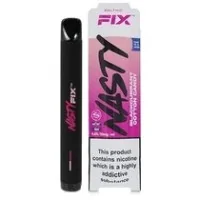 Nasty Juice Salt Nic Fix Version 2 Blackcurrant Cotton Candy - 20mgNasty Juice Salt Nic Fix Version 2 Blackcurrant Cotton Candy 2ml - 20mg (nicht aufladbar)Nasty Juice Fix ist ein Einweg-Pen, der entwickelt wurde, um sicherzustellen, dass jeder die gleichen Nasty Juice-Aromen auf die einfachste Weise genießen kann.&nbsp; Der Nasty Fix Bar bietet dem Nutzer ein unkompliziertes und einfaches Vape-Erlebnis.Das Blackcurrant Cotton Candy E-Liquid kombiniert Beerenfrüchte mit zuckrigen, süßen Noten. Der saftige und leicht säuerliche Geschmack der schwarzen Johannisbeere vermischt sich mit karnevalistisch inspirierter Zuckerwatte für einen süßen Abgang.Nasty Juice Fix Disposable Pod System ist eine fantastische Pod-Marke, die sich durch ein Konzentrationsverhältnis von 40% VG (Vegetable Glycerine) und 60% Mixed PG (Propylene Glycol) auszeichnet und hochwertige Lebensmittelaromen und Salt Nikotin enthält. Ein Gerät für MTL (Mouth To Lung) vaping!NASTY FIX EINWEG VAPE POD EIGENSCHAFTEN:- Kompakt &amp; leicht- Problemlos &amp; einfach zu benutzen- Gleicher großartiger Geschmack und Zufriedenheit- Bequem und stilvoll- 2% (20mg)/1%(10mg) Nikotinstärke- Angetrieben von einer 700mAh Batterie- Enthält 2ml Nasty Salts e-Flüssigkeit- Liefert ca. 675 Züge- mit einstellbarer Airflow Control (Luftzug)Enthält:&nbsp; &nbsp; Nasty Fix Schwarze Johannisbeere Zuckerwatte Einweg-DampfgerätEinweggerät , nicht aufladbar nicht auffüllbar11328Nasty Juice4,80&nbsp;CHFsmoke-shop.ch4,80&nbsp;CHF