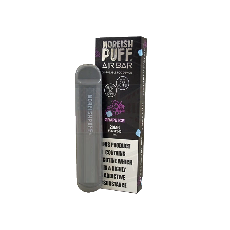 Moreish Puff Air Bar Disposable Pod Device - Grape Ice 20mg 2mlMoreish Puff Air Bar Disposable Pod Device - Grape Ice 20mg 2ml - Einweg E-ZigaretteGrape Ice ist eine durstlöschende Mischung aus dunklen Trauben, gefolgt von einer luftigen Welle von erfrischendem Eis beim Ausatmen. Grape Ice Einweggerät: 20mg Nik-Salz Bis zu 575 Züge mit unglaublichem Geschmack. Erstaunliche Qualität60% | 40% VG / PG60% | 50% VG / PG- 20mg Nikotin- Größe (mm): 10,3 x 18 x 106- Batteriekapazität: 350mAh- Saftkapazität: 2ml- Widerstand: 1.8ohm- Spannung: 3.7V- Gewicht: 20g- Züge: ca 500 Nicht aufladbar /Einweg E-zigarette / E-Shisha 11394Moreish Puff UK Liquids4,10 CHFsmoke-shop.ch4,10 CHF Moreish Puff Air Bar Disposable Pod Device - Grape Ice 20mg 2mlMoreish Puff Air Bar Disposable Pod Device - Grape Ice 20mg 2ml - Einweg E-ZigaretteGrape Ice ist eine durstlöschende Mischung aus dunklen Trauben, gefolgt von einer luftigen Welle von erfrischendem Eis beim Ausatmen. Grape Ice Einweggerät: 20mg Nik-Salz Bis zu 575 Züge mit unglaublichem Geschmack. Erstaunliche Qualität60% | 40% VG / PG60% | 50% VG / PG- 20mg Nikotin- Größe (mm): 10,3 x 18 x 106- Batteriekapazität: 350mAh- Saftkapazität: 2ml- Widerstand: 1.8ohm- Spannung: 3.7V- Gewicht: 20g- Züge: ca 500 Nicht aufladbar /Einweg E-zigarette / E-Shisha 11394Moreish Puff UK Liquids4,10 CHFsmoke-shop.ch4,10 CHF