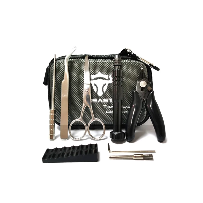 TAUREN BEAST VAPE TOOL KIT - WickelsetLieferumfang: TAUREN BEAST VAPE TOOL KITDie Tauren Beast Tool Kit von Thunderhead Kreationen ist ein großes Kit für Spule Bauherren vor allem für diejenigen, die auf dem Sprung, seine super kompakte Größe macht es einfach, nur in die Tasche schlüpfen, ohne zu bemerken, zu viel, das Tool-Kit kommt mit allem, was benötigt wird, ein Paar von gebogenen Pinzette, um die Spulen eine gute Squeeze nach pulsing, ein Paar Drahtschneider, um den Draht zurechtzuschneiden, eine Schere, um die Baumwolle zurechtzuschneiden, eine Spulenschablone, um den Bau zu erleichtern, eine Anleitung zum Trimmen der Beine, um jedes Mal perfekte Spulen zu erhalten, eine Reinigungsbürste aus rostfreiem Stahl, um die Spulen ab und zu zu säubern, wenn ein Wiederaufbau nicht erforderlich ist, ein Schraubendrehersatz und ein Inbusschlüssel.&nbsp;Thunderhead Kreationen haben versucht, an alles zu denken, dass der moderne Tag Bauherr braucht alles in einem kleinen leicht zu transportieren zip up Fall.&nbsp;11414Thunderhead19,90&nbsp;CHFsmoke-shop.ch19,90&nbsp;CHF