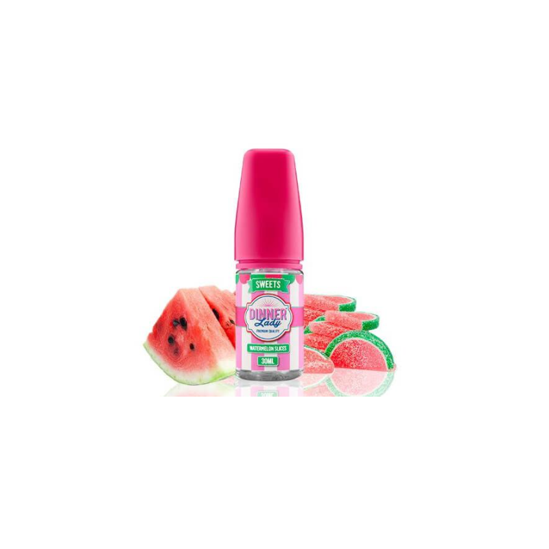 Watermelon Slices - 30ml - Sweets von Dinner Lady - Aroma (DIY)Lieferumfang: Watermelon Slices - 30ml - Sweets von Dinner Lady - Aroma (DIY)Das Watermelon Slices Aroma mit 30 ml ist eine köstliche Mischung aus frischen und süssen Wassermelonen und leicht sauren Bonbons. So entsteht ein angenehmer Mix aus süss und sauer.Reifezeit: ca. 5 TageDosierung 20%11480Dinner Lady14,90 CHFsmoke-shop.ch14,90 CHF