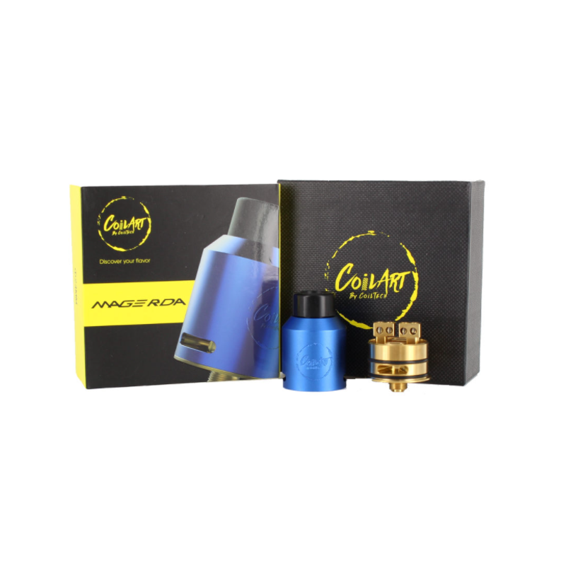 CoilArt Mage RDA - Tröpfelverdampfer - SelbstwicklerLieferumfang:1x CoilArt MAGE RDA24 mm Durchmesser40 mm Gesamthöhe24K vergoldetes DeckEinstellbarer LuftstromVergoldeter 510er KontaktPEEK-IsolatorSchwarze Delrin-Tropfspitze3805Coilart11,40 CHFsmoke-shop.ch11,40 CHF