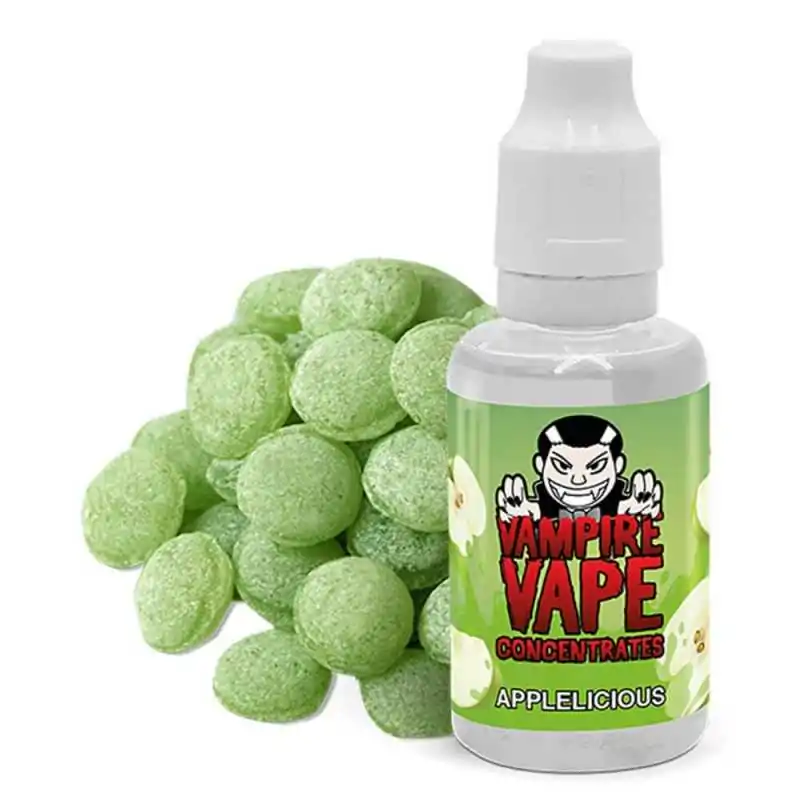 Aroma -Applelicious - 30 ml von Vampire VapeLieferumfang: 1x 30 ml Aroma Applelicious von Vampire Vape Vampire Vape Aroma 30 ml AppleliciousGeschmack: fruchtig süsser Apfelgeschmack mit Bonbon Bums!Dosierempfehlung : ca. 10-15 %Aroma nie pur Dampfen!1629Vampire Vape12,00 CHFsmoke-shop.ch12,00 CHF Aroma -Applelicious - 30 ml von Vampire VapeLieferumfang: 1x 30 ml Aroma Applelicious von Vampire Vape Vampire Vape Aroma 30 ml AppleliciousGeschmack: fruchtig süsser Apfelgeschmack mit Bonbon Bums!Dosierempfehlung : ca. 10-15 %Aroma nie pur Dampfen!1629Vampire Vape12,00 CHFsmoke-shop.ch12,00 CHF