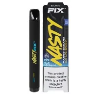 Nasty Juice Salt Nic Fix Version 2 Cushman Banana - Mango Banane - 20mgNasty Juice Salt Nic Fix Version 2 Cushman Banana - Mango Banane 2ml - 20mg (nicht aufladbar)Nasty Juice Fix ist ein Einweg-Pen, der entwickelt wurde, um sicherzustellen, dass jeder die gleichen Nasty Juice-Aromen auf die einfachste Weise genießen kann.&nbsp; Der Nasty Fix Bar bietet dem Benutzer ein unkompliziertes und einfaches Verdampferlebnis.Nasty Juice Fix Salt Nic Fix Mango Banana- Cushman Banana e-liquid vereint zwei beliebte tropische Fruchtaromen und verleiht ihnen einen kühlen Abgang. Der süße und reife Geschmack von Mango und Banane kommt direkt durch, mit wenig Minze, die eine extra weiche Note hinzufügt.Nasty Juice Fix Disposable Pod System ist eine fantastische Pod-Marke, die ein Konzentrationsverhältnis von 40% VG (Vegetable Glycerine) und 60% Mixed PG (Propylene Glycol) hochwertige Lebensmittel-Aromen und Salt Nikotin bietet. Ein Gerät für MTL (Mouth To Lung) vaping!NASTY FIX EINWEG VAPE POD EIGENSCHAFTEN:- Kompakt &amp; leicht- Problemlos &amp; einfach zu benutzen- Gleicher großartiger Geschmack und Zufriedenheit- Bequem und stilvoll- 2% (20mg)/1%(10mg) Nikotinstärke- Angetrieben von einer 700mAh Batterie- Enthält 2ml Nasty Salts e-Flüssigkeit- Liefert ca. 675 ZügeEnthält:Nasty Fix Mango Banane- Cushman Banane Einweg-Vape-GerätEinweggerät , nicht aufladbar nicht auffüllbar11761Nasty Juice4,80&nbsp;CHFsmoke-shop.ch4,80&nbsp;CHF