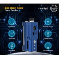 2.0 Box Mod Kit von Ambition Mods und Sunbox - Blau2.0 Box Mod Kit von Ambition Mods und SunboxDer 2.0 Box Mod von Ambition Mods und Sunbox entstand durch eine Kooperation dieser zwei Firmen und überzeugt durch ihr Design sowie das Preisleistungsverhältnis. Diese Boro-Tank Box verfügt über ein 60W Board und ist lediglich 82mm hoch und super kompakt. Wir bieten in diesem Kit Ihnen ein umfassendes Paket. Im Kit enthalten sind folgende Artikel: 1 x 2.0 Box Mod1 x Diesel Bridge1 x Boro Tank1 x Ersatzset1 x ManualDetails zur Easy Side Box Mod 60W von Ambition Mods und Sunbox:Grösse: 82mm x 28mm x 43mmBildschirm: 0.91 OLED ScreenGewicht: 168gOutput Power: 1W - 60WOutput Voltage: 0.5V - 8VAkku: 18650 (Akku nicht enthalten)11846Sunbox83,90 CHFsmoke-shop.ch83,90 CHF