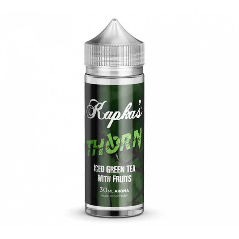 30 ml Kapka's Flava THORN Longfill - Aroma30 ml Kapka's Flava THORN Longfill  - AromaGeschmack:Tee, Früchte, Cooling EffektEiskalter grüner Tee mit Drachenfrucht und Granatapfel dazu noch eine Note frischer Blaubeeren.Geliefert wird das Aroma in einer 120ml-Chubby-Gorilla-Flasche, die mit 30ml Aroma befüllt ist.Vom Hersteller empfohlenen Dosierung: Flasche bis Oberkante mit Basis auffüllen und gut schütteln. Reifezeit ca. 5 - 7 Tage.Konzentrierte Aromen dürfen niemals unverdünnt gedampft werdenGeschmacksrichtung:Cooler, Tee, Drachenfrucht GranatapfelHerkunft:DEPG:100% - Aroma11177kapka's flava 11,90 CHFsmoke-shop.ch11,90 CHF