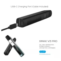 V3 Pro Vaporizer von XMax - Vaporizer Wax & Kräuter -V3 Pro Vaporizer von XMaxLieferumfang: 1x XMAX V3 Pro Vaporizer Portable1x 18650 Akku1x USB Typ-C Kabel3x Alkoholtücher1x Konzentratbehälter3x Wattestäbchen1x Reinigungsbürste1x BedienungsanleitungXMax präsentiert mit dem V3 Pro Vaporizer einen ultra kompakten und besonders handlichen Vaporizer in Form eines kleinen Stiftes. Durch die schlanke Form eignet er sich optimal zum Mitnehmen für unterwegs und passt auch in jede noch so kleine Hosentasche. Betrieben wird er mit einer herkömmlichen 18650er Akkuzelle, welche jedoch nicht im Lieferumfang enthalten ist. Der eingelegte Akku kann über den USB-C-Anschluss jederzeit auch unterwegs geladen werden. Das passende USB-C Ladekabel liegt dem Lieferumfang bei.Durch die kurze Aufheizzeit von nur fünfzehn Sekunden ist der V3 Pro von XMax jederzeit unverzüglich einsatzbereit. Es können trockene Kräuter mit einer Temperatur von 100 bis 220 °C verdampft werden. Wer gerne Öle oder auch Wachs und andere Konzentrate dampfen möchte, dem steht eine kleine Wachskapsel zur Verfügung, welche sich problemlos und unkompliziert reinigen lässt. Für die Reinigung liegen ausserdem in Alkohol getränkte Wattepads, drei Wattestäbchen und eine Reinigungsbürste im Lieferumfang bei. Ausserdem kann das Mundstück des V3 Pro Vaporizers für die Reinigung komplett zerlegt werden.Auf dem OLED Display werden alle wichtigen Informationen, wie z.B. die Betriebstemperatur angezeigt. Die Einstellung der Temperatur erfolgt über die zwei kleinen Auswahltasten, welche sich unterhalb des kleinen Displays befinden. Das Einschalten des V3 Pro erfolgt über den grossen Knopf oberhalb des Displays, der gleichzeitig auch als Befeuerungsknopf genutzt werden kann. Im On-Demond-Modus wird der V3 Pro durch Betätigen der Feuertaste 30 Sekunden lang beheizt. Wer aber lieber die Heizkammer konstant und durchgängig auf Temperatur halten will, dem stehen zwei Session-Modi von vier und sechs Minuten zur Verfügung.V3 Pro Vaporizer von XMaxArtikeltypVaporizerHerstellerXMaxTemperatur Limiten100° - 220°CAufheizzeit15 SekundenAkku1x, 18650Akkuleistung2600 mAhAnschlüsseUSB C-TypeFarbenSilber, SchwarzMaterialAluminium Legierung, Edelstahl, KeramikLänge150 mmBreite27 mmDicke / Tiefe24 mmGewicht107gHerkunftUSA11952XVape Vaporizer124,00 CHFsmoke-shop.ch124,00 CHF V3 Pro Vaporizer von XMax - Vaporizer Wax & Kräuter -V3 Pro Vaporizer von XMaxLieferumfang: 1x XMAX V3 Pro Vaporizer Portable1x 18650 Akku1x USB Typ-C Kabel3x Alkoholtücher1x Konzentratbehälter3x Wattestäbchen1x Reinigungsbürste1x BedienungsanleitungXMax präsentiert mit dem V3 Pro Vaporizer einen ultra kompakten und besonders handlichen Vaporizer in Form eines kleinen Stiftes. Durch die schlanke Form eignet er sich optimal zum Mitnehmen für unterwegs und passt auch in jede noch so kleine Hosentasche. Betrieben wird er mit einer herkömmlichen 18650er Akkuzelle, welche jedoch nicht im Lieferumfang enthalten ist. Der eingelegte Akku kann über den USB-C-Anschluss jederzeit auch unterwegs geladen werden. Das passende USB-C Ladekabel liegt dem Lieferumfang bei.Durch die kurze Aufheizzeit von nur fünfzehn Sekunden ist der V3 Pro von XMax jederzeit unverzüglich einsatzbereit. Es können trockene Kräuter mit einer Temperatur von 100 bis 220 °C verdampft werden. Wer gerne Öle oder auch Wachs und andere Konzentrate dampfen möchte, dem steht eine kleine Wachskapsel zur Verfügung, welche sich problemlos und unkompliziert reinigen lässt. Für die Reinigung liegen ausserdem in Alkohol getränkte Wattepads, drei Wattestäbchen und eine Reinigungsbürste im Lieferumfang bei. Ausserdem kann das Mundstück des V3 Pro Vaporizers für die Reinigung komplett zerlegt werden.Auf dem OLED Display werden alle wichtigen Informationen, wie z.B. die Betriebstemperatur angezeigt. Die Einstellung der Temperatur erfolgt über die zwei kleinen Auswahltasten, welche sich unterhalb des kleinen Displays befinden. Das Einschalten des V3 Pro erfolgt über den grossen Knopf oberhalb des Displays, der gleichzeitig auch als Befeuerungsknopf genutzt werden kann. Im On-Demond-Modus wird der V3 Pro durch Betätigen der Feuertaste 30 Sekunden lang beheizt. Wer aber lieber die Heizkammer konstant und durchgängig auf Temperatur halten will, dem stehen zwei Session-Modi von vier und sechs Minuten zur Verfügung.V3 Pro Vaporizer von XMaxArtikeltypVaporizerHerstellerXMaxTemperatur Limiten100° - 220°CAufheizzeit15 SekundenAkku1x, 18650Akkuleistung2600 mAhAnschlüsseUSB C-TypeFarbenSilber, SchwarzMaterialAluminium Legierung, Edelstahl, KeramikLänge150 mmBreite27 mmDicke / Tiefe24 mmGewicht107gHerkunftUSA11952XVape Vaporizer124,00 CHFsmoke-shop.ch124,00 CHF