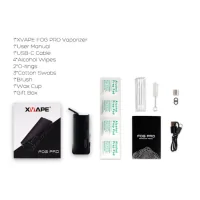 Fog Pro Vaporizer von XVape - Vaporizer Wax & KräuterFog Pro Vaporizer von XVape - Vaporizer Wax &amp; KräuterArtikeltypVaporizerHerstellerXVapeTemperatur Limiten180° - 220°CAufheizzeit30 SekAkku1x, 18650Ladezeit (bei 1A)3 Std.Akkuleistung2600 mAhAnschlüsseUSB C-TypeFarbenSchwarzMaterialZirconia, Aluminium Legierung, EdelstahlLänge100.3 mmBreite43.5 mmDicke / Tiefe25.5 mmHerkunftUSALieferumfang2x Ersatz O-Ringe1x XVAPE FOG Pro Vaporizer1x Samsung-Batterie1x Wachs-Becher4x Reinigungstücher1x USB Typ-C Kabel3x Wattestäbchen1x Reinigungsbürste1x Bedienungsanleitung11953XVape Vaporizer139,50&nbsp;CHFsmoke-shop.ch139,50&nbsp;CHF