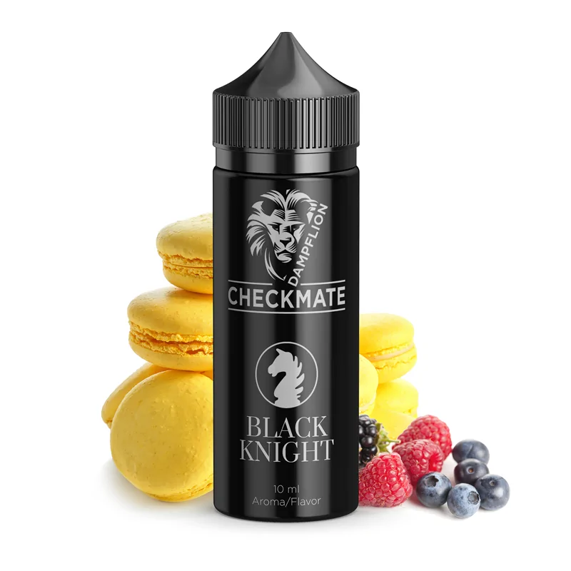 BLACK KNIGHT - Dampflion Checkmate Aroma 10mlLieferumfang: 1x BLACK KNIGHT - Dampflion Checkmate Aroma 10mlGeschmack: Dampflion Checkmate - Black Knight Aroma ist ein hervorragnd gebackener französicher Zitronen Macarons garniert mit wunderbar fruchtigen Waldfrüchten.Dosierung: 10ml PET Flasche mit Kunststoff Schraubkappe + 120ml Chubby Gorilla Flasche 7060Dampflion14,90 CHFsmoke-shop.ch14,90 CHF BLACK KNIGHT - Dampflion Checkmate Aroma 10mlLieferumfang: 1x BLACK KNIGHT - Dampflion Checkmate Aroma 10mlGeschmack: Dampflion Checkmate - Black Knight Aroma ist ein hervorragnd gebackener französicher Zitronen Macarons garniert mit wunderbar fruchtigen Waldfrüchten.Dosierung: 10ml PET Flasche mit Kunststoff Schraubkappe + 120ml Chubby Gorilla Flasche 7060Dampflion14,90 CHFsmoke-shop.ch14,90 CHF