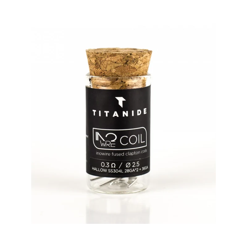 InoCoil Fused Clapton von InoWire 2.5 mm (2 Stück)Lieferumfang: 2x InoCoil Fused Clapton von InoWire 2.5 mm Die verschmolzene Clapton-Coils werden in einer Glasflasche mit Korken geliefert. Bei Single Coils erreichen sie einen Widerstand von 0.3 Ohm, bei Double Coils erhalten Sie einen Widerstand von 0.15 Ohm. Mit einem Durchmesser von 2.5 mm passen die Coils perfekt in jeden Selbstwickler.ArtikeltypWickeldrahtHerstellerInoWireDrahttypClapton FusedWiderstand0.15 - 0.3 OhmFlaschenartGlasflascheKunstwicklungFine Fused ClaptonFarbenSilberMaterialSS304L, EdelstahlDurchmesser2.50 mm11967InoWire7,00 CHFsmoke-shop.ch7,00 CHF InoCoil Fused Clapton von InoWire 2.5 mm (2 Stück)Lieferumfang: 2x InoCoil Fused Clapton von InoWire 2.5 mm Die verschmolzene Clapton-Coils werden in einer Glasflasche mit Korken geliefert. Bei Single Coils erreichen sie einen Widerstand von 0.3 Ohm, bei Double Coils erhalten Sie einen Widerstand von 0.15 Ohm. Mit einem Durchmesser von 2.5 mm passen die Coils perfekt in jeden Selbstwickler.ArtikeltypWickeldrahtHerstellerInoWireDrahttypClapton FusedWiderstand0.15 - 0.3 OhmFlaschenartGlasflascheKunstwicklungFine Fused ClaptonFarbenSilberMaterialSS304L, EdelstahlDurchmesser2.50 mm11967InoWire7,00 CHFsmoke-shop.ch7,00 CHF