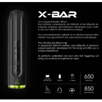 X-Bar - Disposable - 20mg vers. Geschmacksrichtungen (nicht aufladbar)X-Bar Disposable 2ml - 20mg vers. Geschmacksrichtungen 500 mah von X-Bar (nicht aufladbar - Einweg E-Zigarette / ShishaDie ultimative vorgefüllte Ecig!Konsequente 500mAh Batterie.650 Puffs Premium-Liquid.Fassungsvermögen von 2ml TPD.Perfekt kalibrierte Coil.Ultra-schnelles Auslösen.Dichter und großzügiger Dampf.Vers. Geschmacksrichtungen auswählbar500mAh AkkuKapazität von 2mlCoil: 1.7ohmNikotin: 0, 10 und 20mgGewicht: 27g12006X- Bar E-Cig Designed in France - Disposable3,50 CHFsmoke-shop.ch3,50 CHF