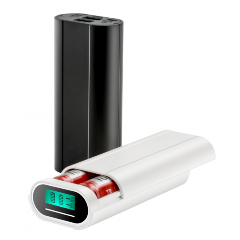 Quick Charge Powerbank M2 (2x 18650) WeissLieferumfang: 1x Quick Charge Powerbank M2 (Betrieben 2x 18650) vers. FarbenDie leistungsstarke Powerbank für unterwegs! Mit der Quick Charge Powerbank M2 hast du genug Leistung um dein Smart Phone zu laden und immer Ersatz Akkus für deine Dampfe zur Hand. Zubehör für Ladegeräte.Ohne Batterie (separat bestellbar) Durch die Nutzung von 18650 Akkus hat man zudem immer einen Ersatz Akku mit dabei. Mit voll beladenen Schächten erreicht man eine Gesamtkapazität von 6000mAh! Die Powerbank ist auch mit nur einem Akku voll funktionsfähig.Auch die USB Eingänge können die Akkus geladen werden. Über die 2 USB Ausgänge können die elektronischen Geräte geladen werden. Zum Einschalten der Powerbank betätigt man die Power Taste.Schutzvorrichtung: Überladungs- und Tiefenentladungsschutz, Reserve Protection und Kurzschlussschutz12047Efest19,90 CHFsmoke-shop.ch19,90 CHF