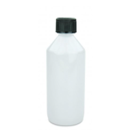 PET leere Flasche 1/2 Liter (500 ml) mit Originalität-VerschlussLieferumfang:  1x PET leere Flasche 1/2 Liter (500 ml) mit Originalität-VerschlussPET Laborflaschen sind für Lebensmittel geeignet! Nach Beschädigung der Hygieneverpackung kein Umtausch oder Rücknahme!Eigenschaften PET Labor Flasche:Eigenschaften Schraubverschluss:Nennvolumen:500 mlOriginalität:JaRandvoll Volumen:523 mlHöhe:24,2 mmDurchmesser:69,5 mmGewinde:28 ROPPHöhe:179 mmFarbe:SchwarzInnendurchmesser Öffnung:21,9 mmDichteinlage:EPE Liner, Alu kaschiertGewinde:28 ROPPMaterial:PE-HDFarbe:WeißOberfläche:geriffelt, mattMaterial:PETHöhe Etikett maximal:110 mmDetailbeschreibung Laborflasche:500 ml PET Veral Flasche weiss mit glänzender Oberfläche.Gewinde 28 ROPP - für Verschlüsse mit Originalitätsschutz geeignet.PET Schrägschulter bzw. Veral Flaschen werden hauptsächlich für Pharma Produkte und im kosmetischen Bereich eingesetzt.PET Flaschen sind für eine Vielzahl von Füllgütern verwendbar, diese Kunststoffflasche ist auch für Lebensmittel zugelassen und ist somit lebensmittelecht.Dieser PET Behälter ist sehr gut restentleerbar.Detailbeschreibung 28 mm Schraubverschluss:Schraubverschluss 28 ROPP mit Originalitätssicherung.Dieser Schraubverschluss ist mit einer Kindersicherung - KISI - ausgestattet.Eine EPE (extrudiertes Polyethylen) Einlage mit Alu Kaschierung im Verschluss sorgt für die perfekte Abdichtung.12095Flaschen1,90 CHFsmoke-shop.ch1,90 CHF
