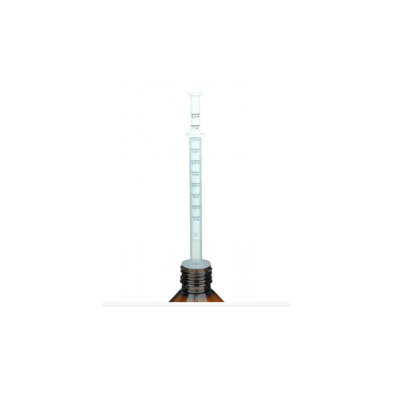 Set Adapter+ 5/10 ml Dosierspritze X00010 für 28 mm PET LaborflaschenSet Adapter+ 5 ml oder 10ml  Dosierspritze X00010 für 28 mm PET LaborflaschenSet Adapter + Dosierspritze 0,5 – 5 ml (oder 0.5 - 10ml) passend für die Mündungen der PET Laborflaschen 902014 – 902021 und 902048 - 902056.Eigenschaften Adapter und Dosierspritze:Farbe:transparentMaterial:PPOberfläche:glänzendDetailbeschreibung Adapter und Dosierspritze:Adapter: Höhe 10 mm, größter Durchmesser 25 mm, Durchmesser im Bereich Flaschenmündung 22,3 mm, Öffnung oben Mitte Durchmesser 4 mm.Dosierspritze: Länge 155 mm, größter Durchmesser 18 mm, Durchmesser Messröhre 12 mm, Öffnung Ansaugung Durchmesser 2,3 mm.Passend auf unsere Flaschen (siehe optionales Zubehör)12096Flaschen1,00 CHFsmoke-shop.ch1,00 CHF