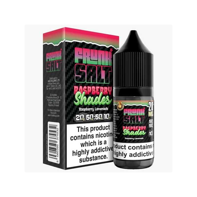 Frunk Salt - Raspberry Shades - 10ML Nic Salt - 20mgFrunk Salt - Raspberry Shades - 10ML Nic Salt - 20mgEine köstliche Kombination von Himbeeren führt zu einem belebenden Vape.E-Liquid 10Ml Nik-SalzNikotin Stärke - 10mg, 20mg50% / 50%12145Frunk Bar - Disposable - Einweg E-Zigaretten5,50 CHFsmoke-shop.ch5,50 CHF