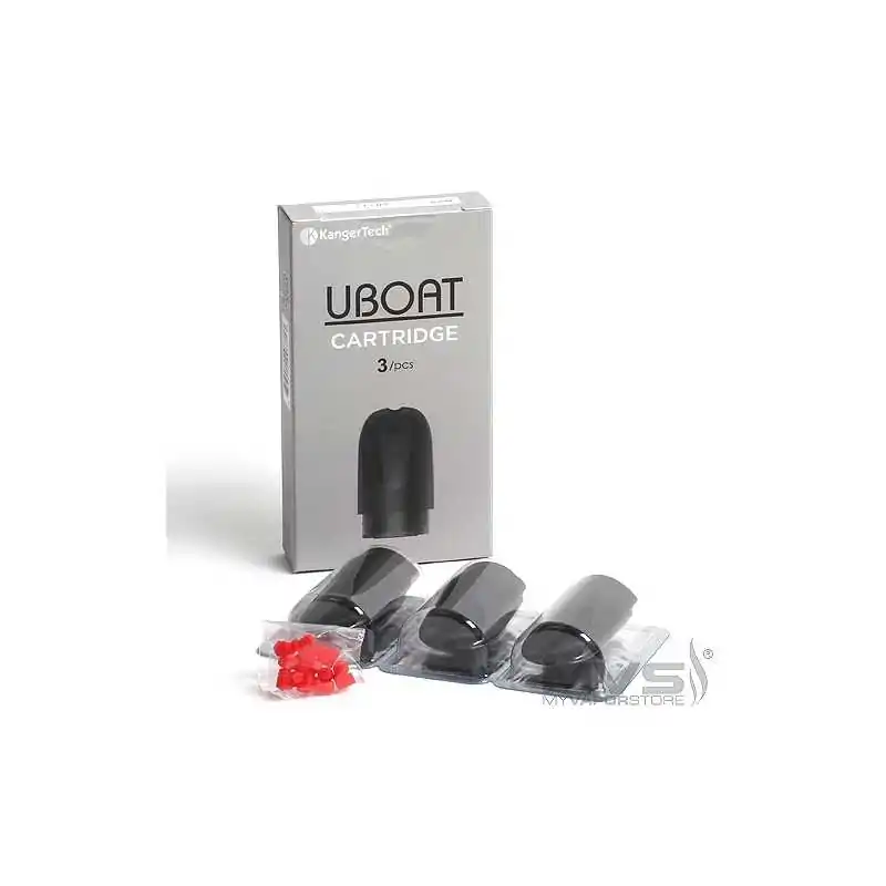 UBoat Cartridge 3 Stück von Kangertech - PodsUBoat Cartridge 3 Stück von KangertechKangertech UBOAT&nbsp;Cartridge - Pack of 3Replacement Refillable Cartridge / Coil for&nbsp;Kanger UBOAT Starter KitFeatures and Specs:Refillable Cartridge Design2.0ml E-Liquid CapacityCeramic CoilOptimized for 50%VG / 50%PG E-LiquidResistance: 1.5ohmPackage Contents:3 x Empty Cartridge12217Kangertech0,50&nbsp;CHFsmoke-shop.ch0,50&nbsp;CHF